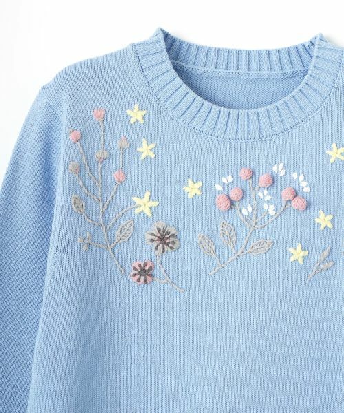 CARA O CRUZ / キャラ・オ・クルス ニット・セーター | 洗える 花刺繍ニット | 詳細23