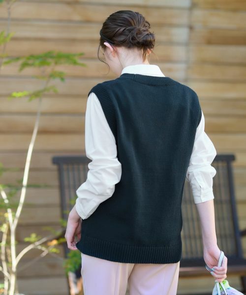 CARA O CRUZ / キャラ・オ・クルス テーラードジャケット | 洗える アランニットベスト | 詳細10
