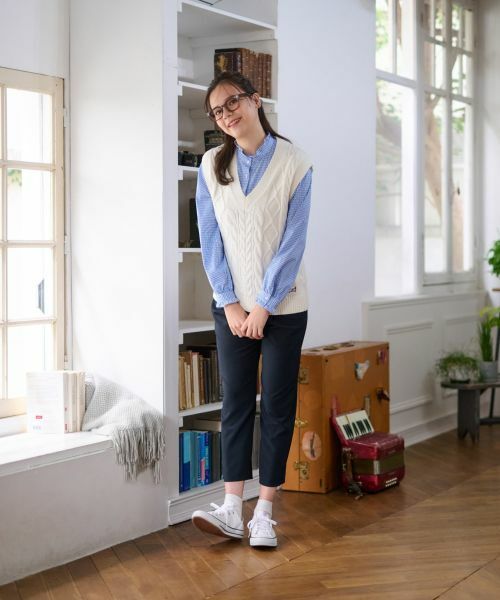 CARA O CRUZ / キャラ・オ・クルス テーラードジャケット | 洗える アランニットベスト | 詳細14