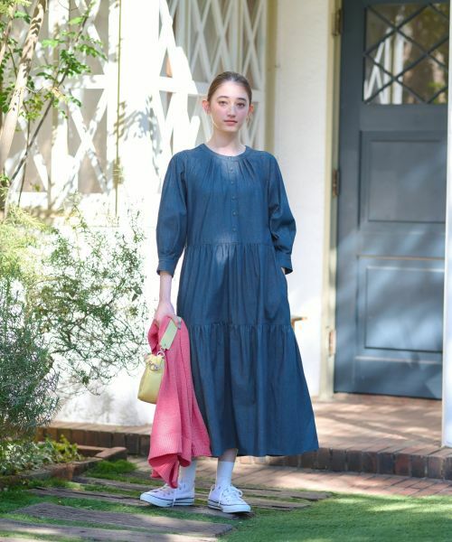 CARA O CRUZ / キャラ・オ・クルス ドレス | 洗える デニムティアードワンピース | 詳細11