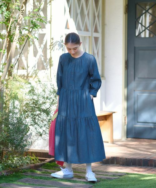 CARA O CRUZ / キャラ・オ・クルス ドレス | 洗える デニムティアードワンピース | 詳細12