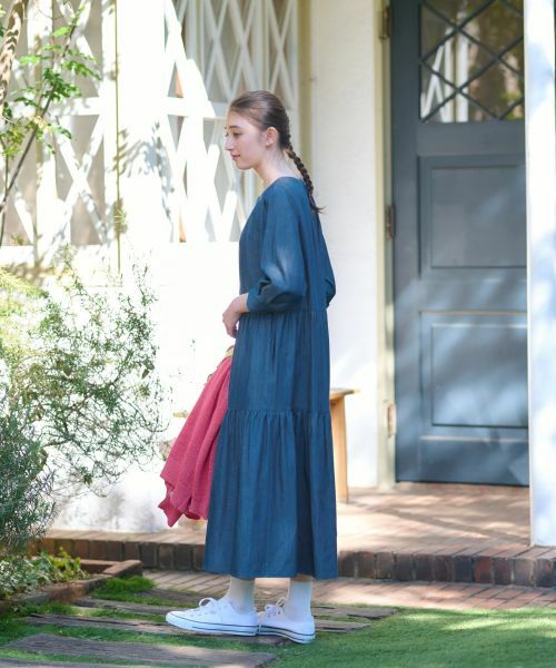 CARA O CRUZ / キャラ・オ・クルス ドレス | 洗える デニムティアードワンピース | 詳細13