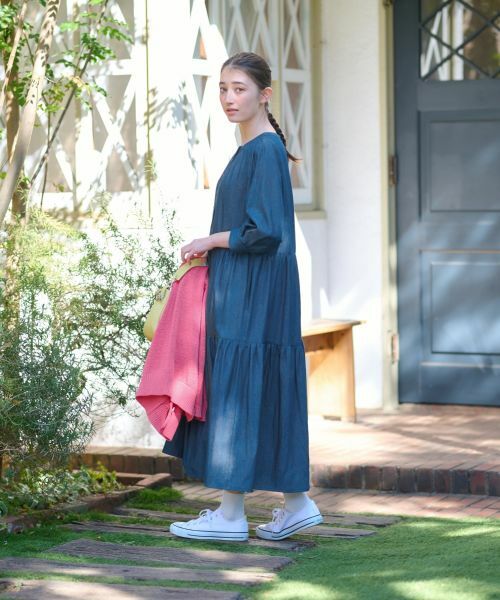 CARA O CRUZ / キャラ・オ・クルス ドレス | 洗える デニムティアードワンピース | 詳細14