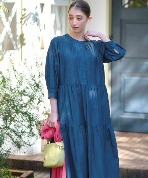 CARA O CRUZ / キャラ・オ・クルス ドレス | 洗える デニムティアードワンピース | 詳細2