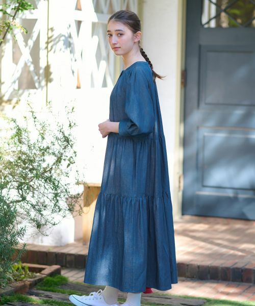 CARA O CRUZ / キャラ・オ・クルス ドレス | 洗える デニムティアードワンピース | 詳細5