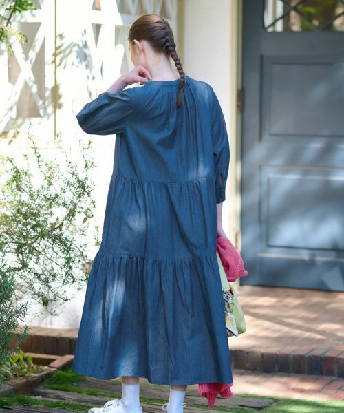 CARA O CRUZ / キャラ・オ・クルス ドレス | 洗える デニムティアードワンピース | 詳細6