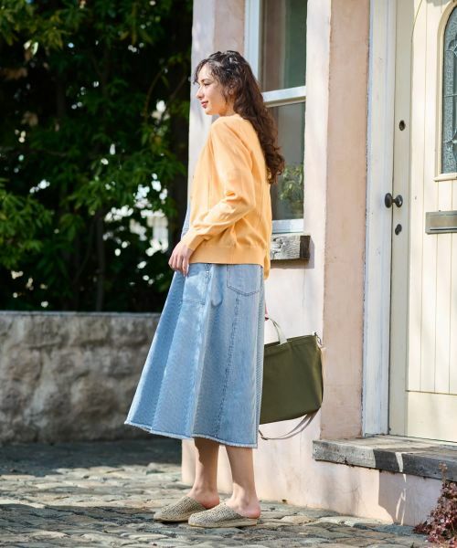 CARA O CRUZ / キャラ・オ・クルス ロング・マキシ丈ワンピース | 洗える ヒッコリーのジャンパースカート | 詳細16