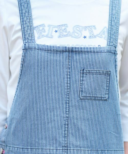 CARA O CRUZ / キャラ・オ・クルス ロング・マキシ丈ワンピース | 洗える ヒッコリーのジャンパースカート | 詳細23