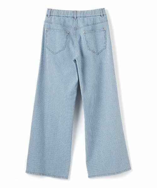 CARA O CRUZ / キャラ・オ・クルス その他パンツ | 洗える 後ろウエストゴム ヒッコリーのワイドパンツ | 詳細21