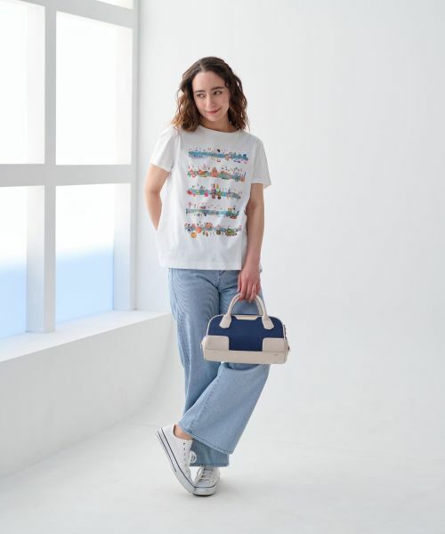 CARA O CRUZ / キャラ・オ・クルス その他パンツ | 洗える 後ろウエストゴム ヒッコリーのワイドパンツ | 詳細7