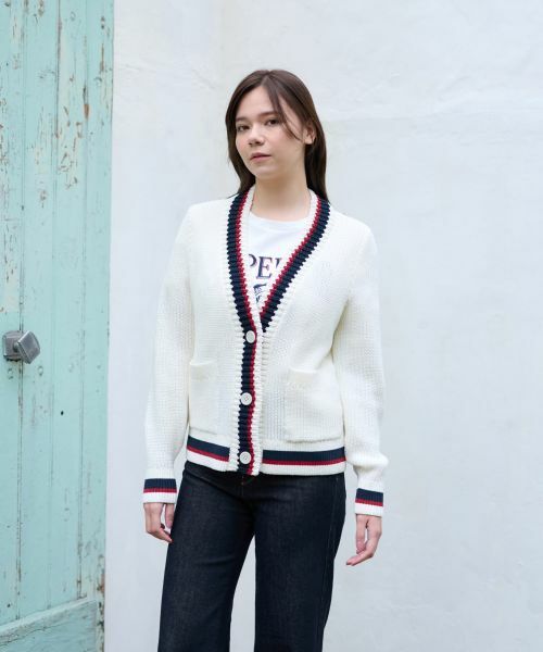 CARA O CRUZ / キャラ・オ・クルス カーディガン・ボレロ | 洗える 配色ラインカーディガン | 詳細10