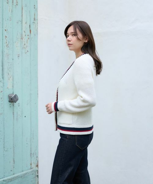 CARA O CRUZ / キャラ・オ・クルス カーディガン・ボレロ | 洗える 配色ラインカーディガン | 詳細11