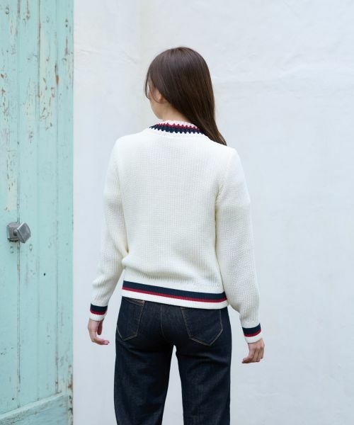 CARA O CRUZ / キャラ・オ・クルス カーディガン・ボレロ | 洗える 配色ラインカーディガン | 詳細12