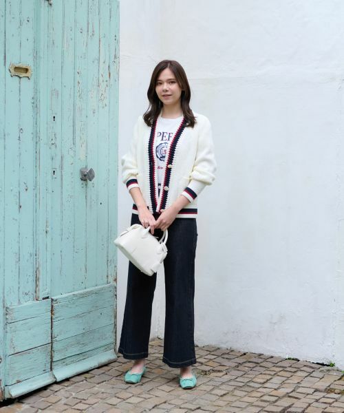 CARA O CRUZ / キャラ・オ・クルス カーディガン・ボレロ | 洗える 配色ラインカーディガン | 詳細17