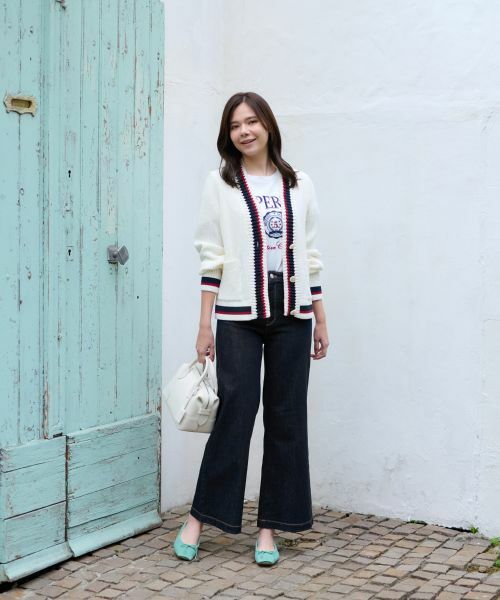 CARA O CRUZ / キャラ・オ・クルス カーディガン・ボレロ | 洗える 配色ラインカーディガン | 詳細18