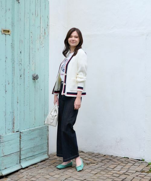 CARA O CRUZ / キャラ・オ・クルス カーディガン・ボレロ | 洗える 配色ラインカーディガン | 詳細19