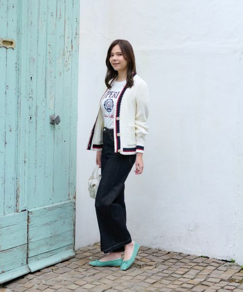 CARA O CRUZ / キャラ・オ・クルス カーディガン・ボレロ | 洗える 配色ラインカーディガン | 詳細20