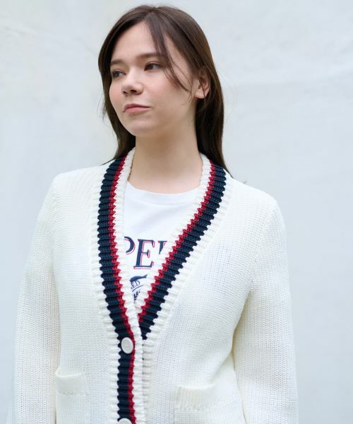 CARA O CRUZ / キャラ・オ・クルス カーディガン・ボレロ | 洗える 配色ラインカーディガン | 詳細21