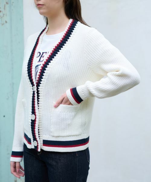 CARA O CRUZ / キャラ・オ・クルス カーディガン・ボレロ | 洗える 配色ラインカーディガン | 詳細22