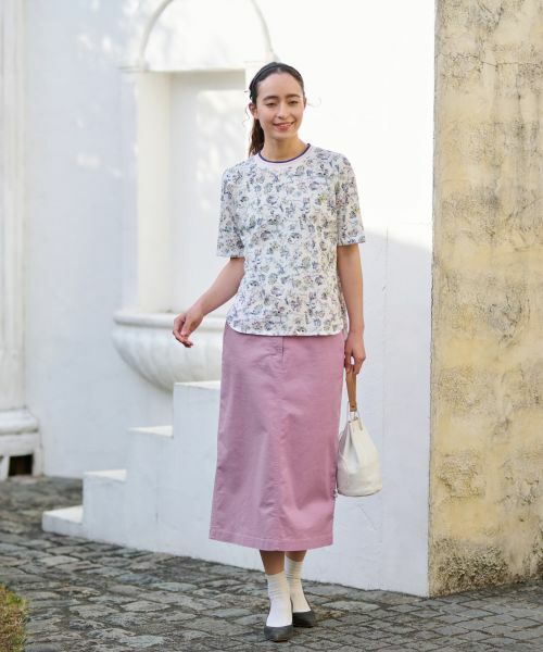 CARA O CRUZ / キャラ・オ・クルス ミニ・ひざ丈スカート | 洗える 後ろウエストゴムのタイトスカート | 詳細14