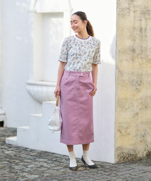 CARA O CRUZ / キャラ・オ・クルス ミニ・ひざ丈スカート | 洗える 後ろウエストゴムのタイトスカート | 詳細16