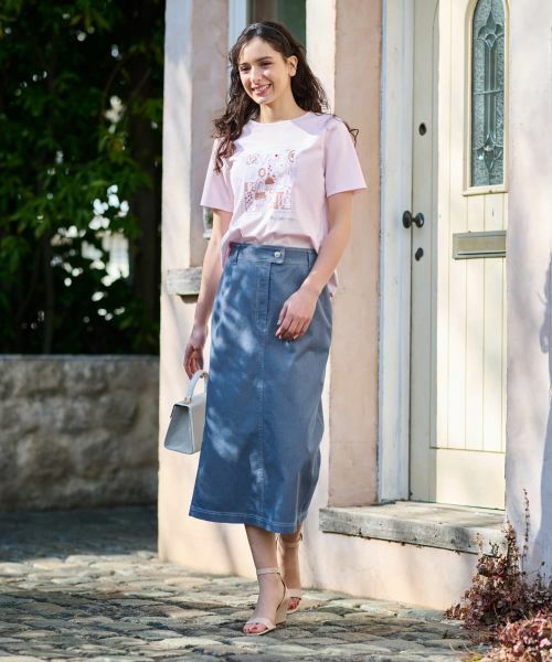 CARA O CRUZ / キャラ・オ・クルス ミニ・ひざ丈スカート | 洗える 後ろウエストゴムのタイトスカート | 詳細22