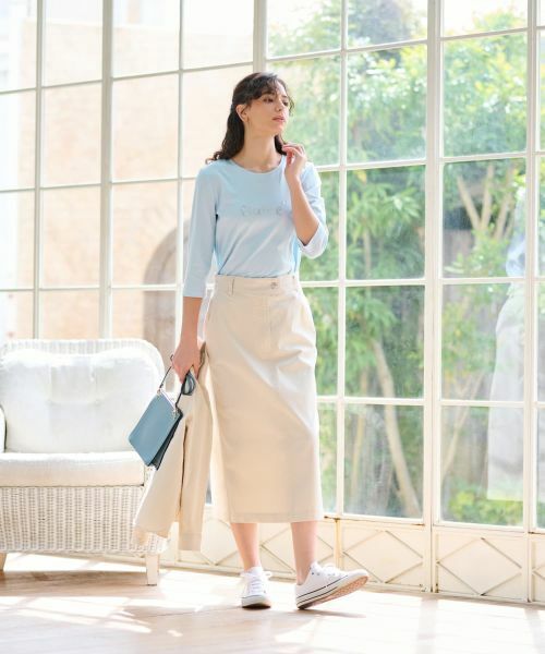 CARA O CRUZ / キャラ・オ・クルス ミニ・ひざ丈スカート | 洗える 後ろウエストゴムのタイトスカート | 詳細25