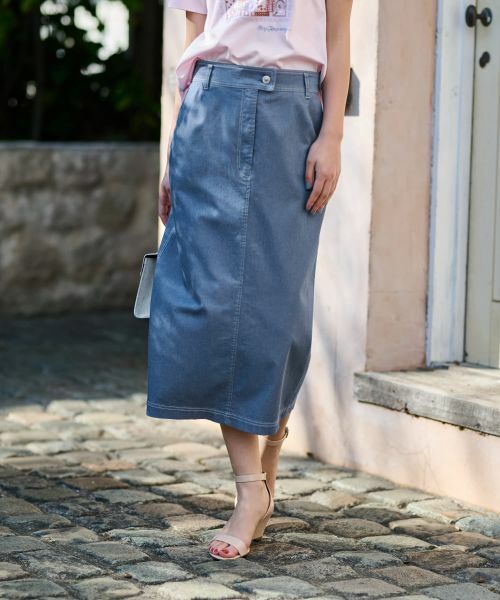 CARA O CRUZ / キャラ・オ・クルス ミニ・ひざ丈スカート | 洗える 後ろウエストゴムのタイトスカート | 詳細6