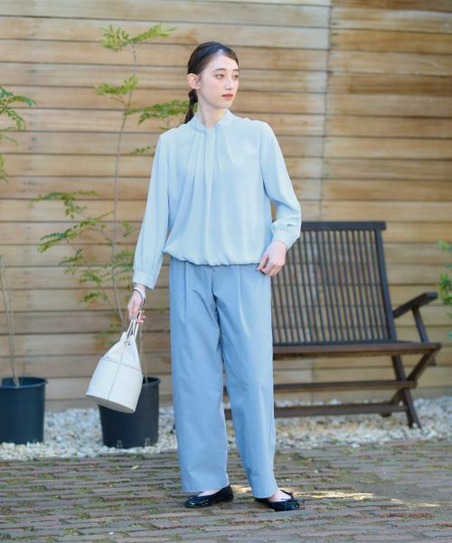 CARA O CRUZ / キャラ・オ・クルス その他パンツ | 洗える ウエスト伸縮タックパンツ | 詳細13