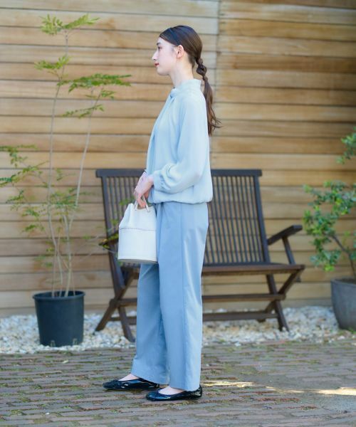 CARA O CRUZ / キャラ・オ・クルス その他パンツ | 洗える ウエスト伸縮タックパンツ | 詳細15