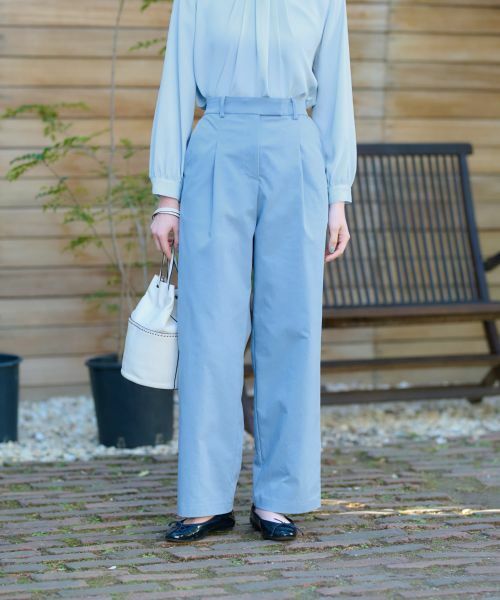 CARA O CRUZ / キャラ・オ・クルス その他パンツ | 洗える ウエスト伸縮タックパンツ | 詳細2