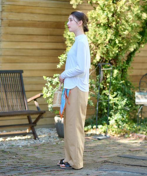 CARA O CRUZ / キャラ・オ・クルス その他パンツ | 洗える ウエスト伸縮タックパンツ | 詳細20