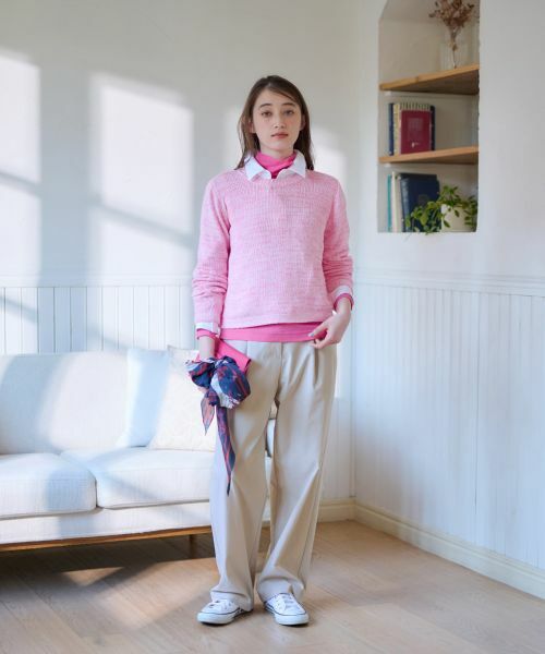 CARA O CRUZ / キャラ・オ・クルス その他パンツ | 洗える ウエスト伸縮タックパンツ | 詳細23