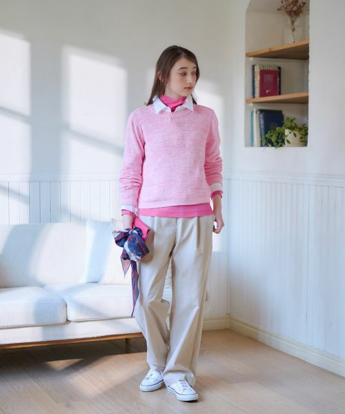 CARA O CRUZ / キャラ・オ・クルス その他パンツ | 洗える ウエスト伸縮タックパンツ | 詳細24