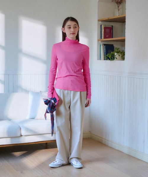 CARA O CRUZ / キャラ・オ・クルス その他パンツ | 洗える ウエスト伸縮タックパンツ | 詳細27