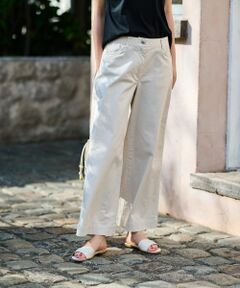 CARA O CRUZ / キャラ・オ・クルス その他パンツ | 洗える 後ろウエストゴム ワイドパンツ【セットアップ】