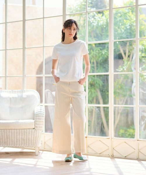 CARA O CRUZ / キャラ・オ・クルス その他パンツ | 洗える 後ろウエストゴム ワイドパンツ【セットアップ】 | 詳細11