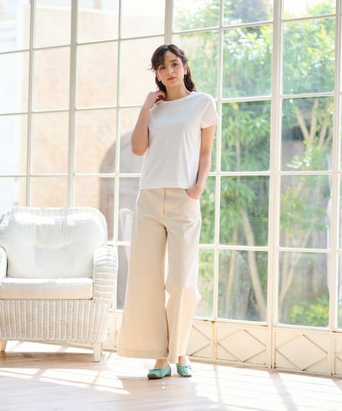 CARA O CRUZ / キャラ・オ・クルス その他パンツ | 洗える 後ろウエストゴム ワイドパンツ【セットアップ】 | 詳細12