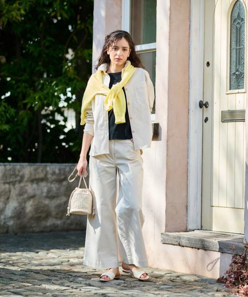 CARA O CRUZ / キャラ・オ・クルス その他パンツ | 洗える 後ろウエストゴム ワイドパンツ【セットアップ】 | 詳細13