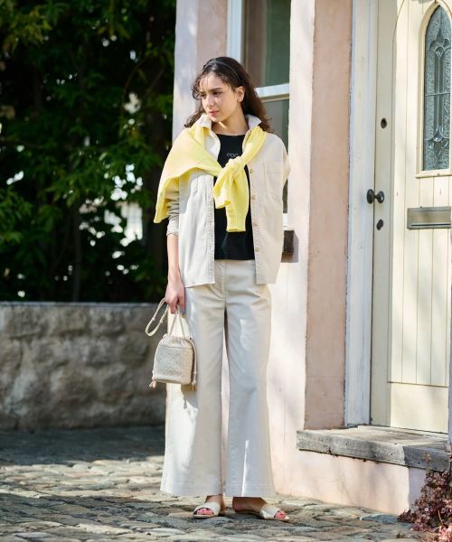 CARA O CRUZ / キャラ・オ・クルス その他パンツ | 洗える 後ろウエストゴム ワイドパンツ【セットアップ】 | 詳細14