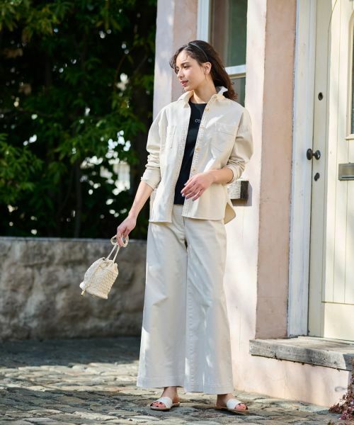 CARA O CRUZ / キャラ・オ・クルス その他パンツ | 洗える 後ろウエストゴム ワイドパンツ【セットアップ】 | 詳細16