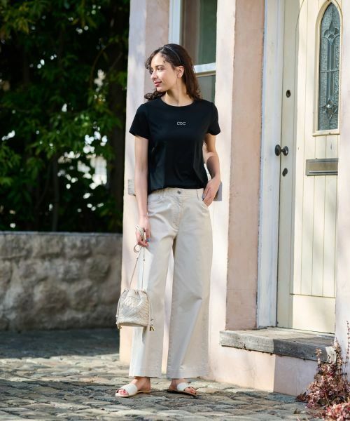 CARA O CRUZ / キャラ・オ・クルス その他パンツ | 洗える 後ろウエストゴム ワイドパンツ【セットアップ】 | 詳細18