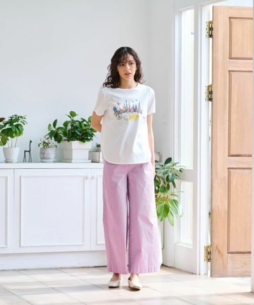 CARA O CRUZ / キャラ・オ・クルス その他パンツ | 洗える 後ろウエストゴム ワイドパンツ【セットアップ】 | 詳細24