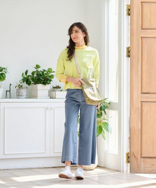 CARA O CRUZ / キャラ・オ・クルス その他パンツ | 洗える 後ろウエストゴム ワイドパンツ【セットアップ】 | 詳細26