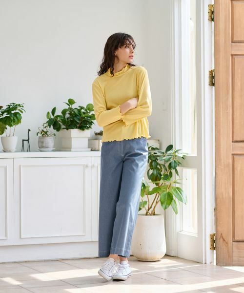 CARA O CRUZ / キャラ・オ・クルス その他パンツ | 洗える 後ろウエストゴム ワイドパンツ【セットアップ】 | 詳細28