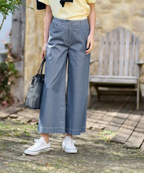 CARA O CRUZ / キャラ・オ・クルス その他パンツ | 洗える 後ろウエストゴム ワイドパンツ【セットアップ】 | 詳細6