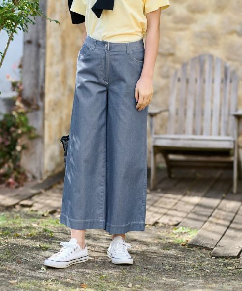 CARA O CRUZ / キャラ・オ・クルス その他パンツ | 洗える 後ろウエストゴム ワイドパンツ【セットアップ】 | 詳細7