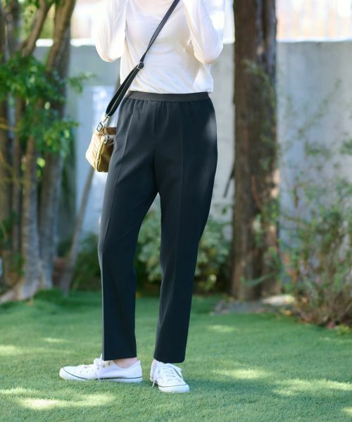 CARA O CRUZ / キャラ・オ・クルス その他パンツ | 洗える ウエストゴムセンターブレスパンツ | 詳細3