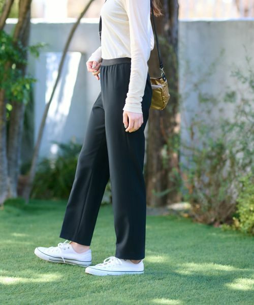 CARA O CRUZ / キャラ・オ・クルス その他パンツ | 洗える ウエストゴムセンターブレスパンツ | 詳細4