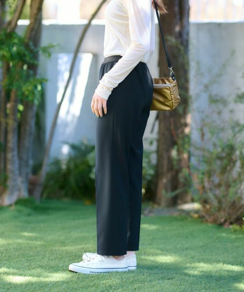 CARA O CRUZ / キャラ・オ・クルス その他パンツ | 洗える ウエストゴムセンターブレスパンツ | 詳細5